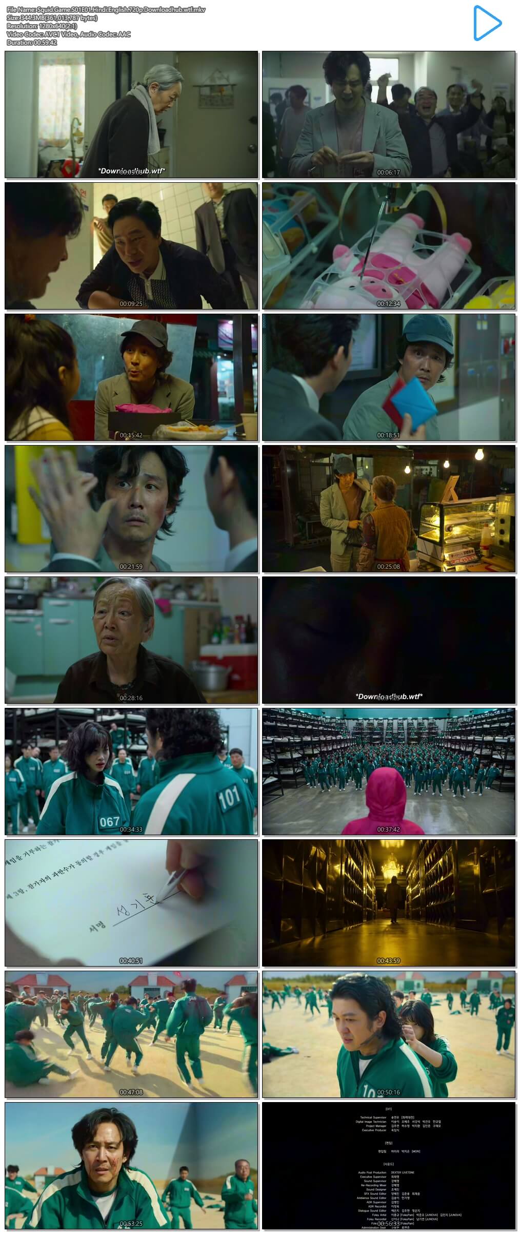 Squid Game 2021 S01 Complete Hindi Dual Audio 720p Web-DL MSubs