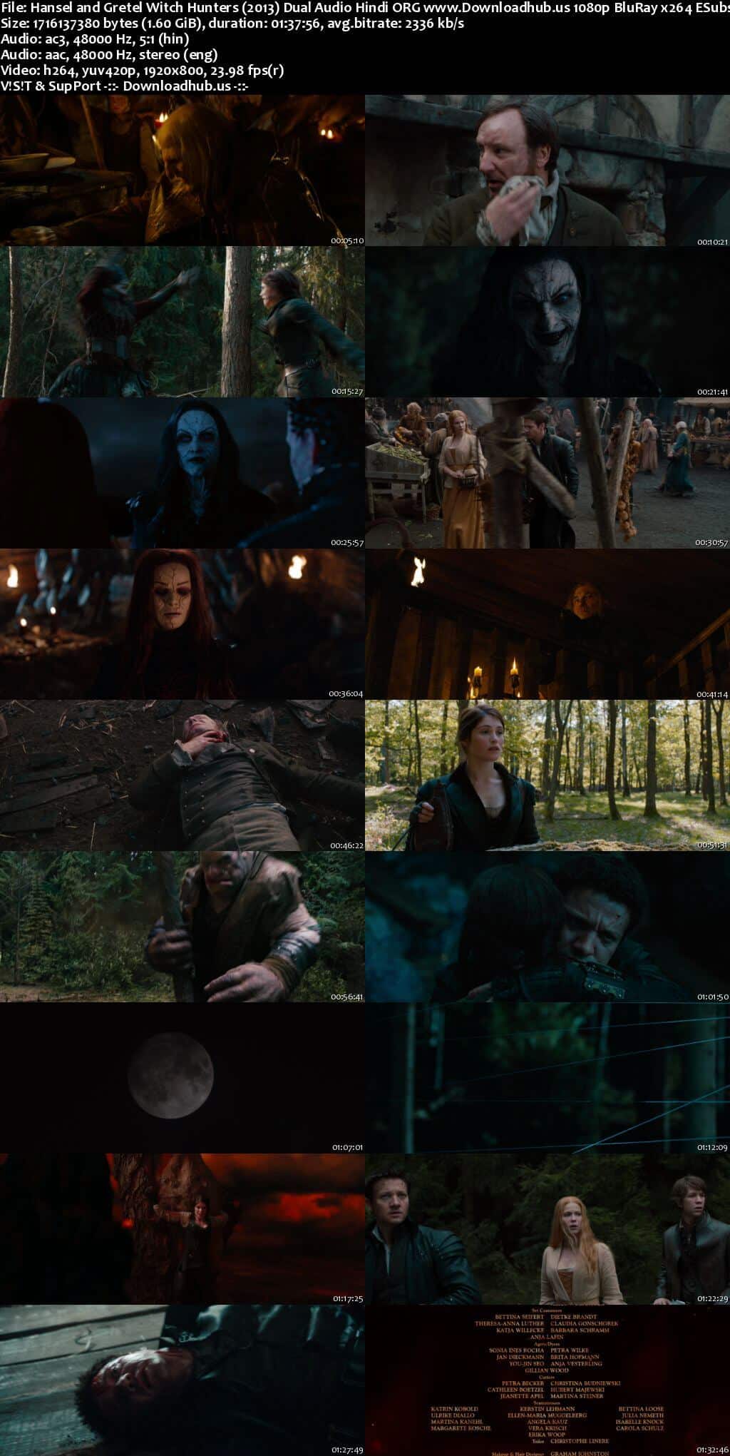 Hansel And Gretel Witch Hunters 2013 Hindi Dual Audio 1080p 720p 480p BluRay ESubs